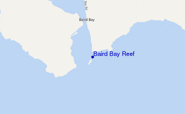 mapa de ubicación de Baird Bay Reef