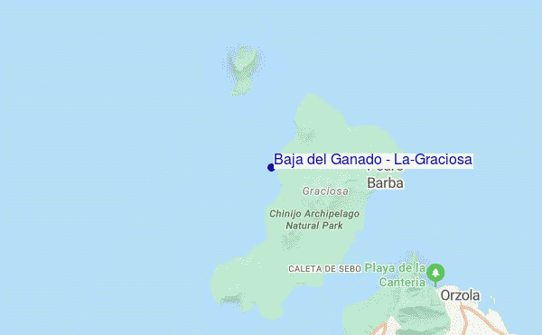 mapa de ubicación de Baja del Ganado - La-Graciosa