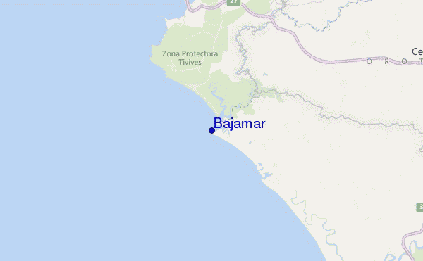 mapa de ubicación de Bajamar