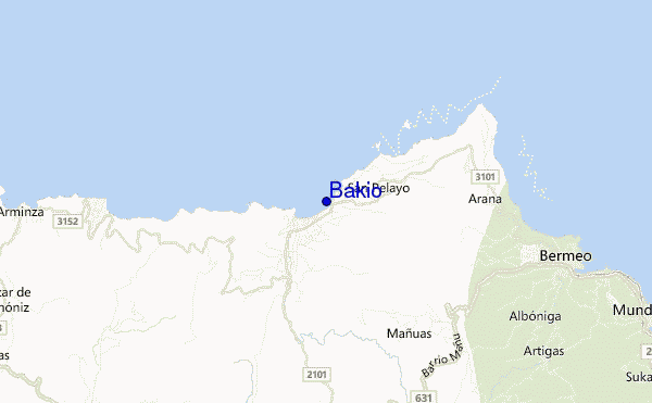 mapa de ubicación de Bakio
