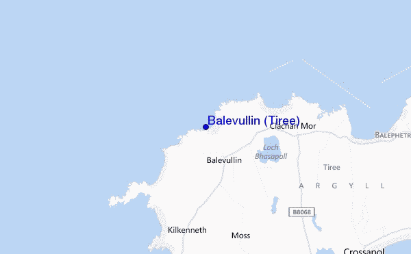 mapa de ubicación de Balevullin (Tiree)