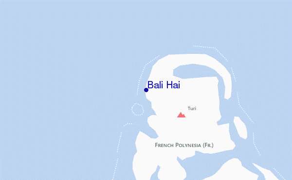 mapa de ubicación de Bali Hai