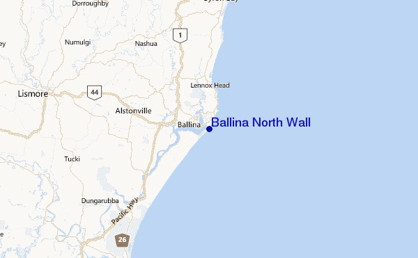 Ballina North Wall Location Map