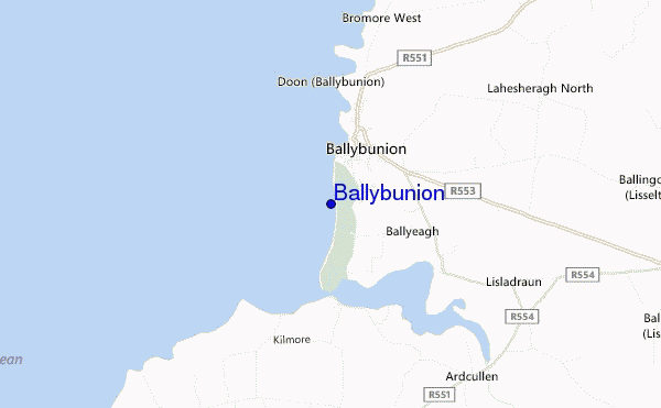 mapa de ubicación de Ballybunion