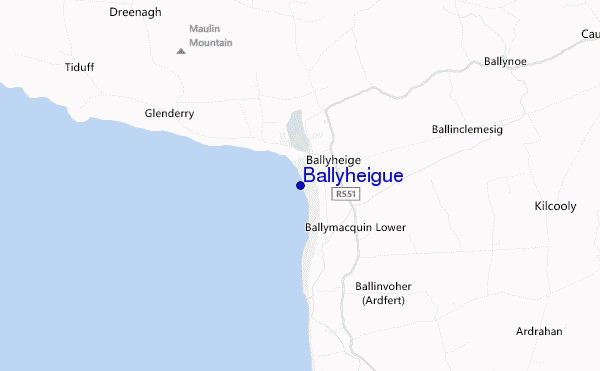 mapa de ubicación de Ballyheigue