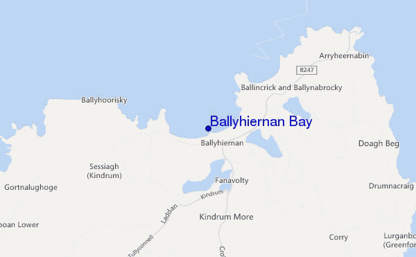 mapa de ubicación de Ballyhiernan Bay