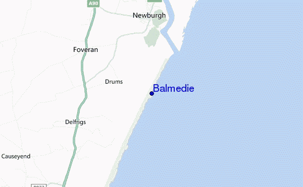 mapa de ubicación de Balmedie