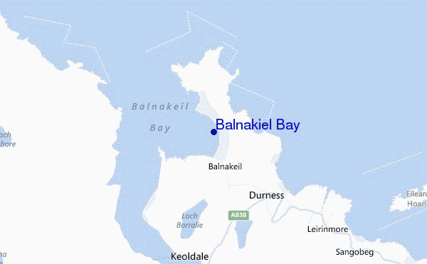 mapa de ubicación de Balnakiel Bay