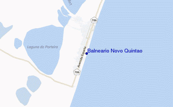 mapa de ubicación de Balneario Novo Quintao