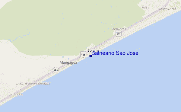 mapa de ubicación de Balneario Sao Jose