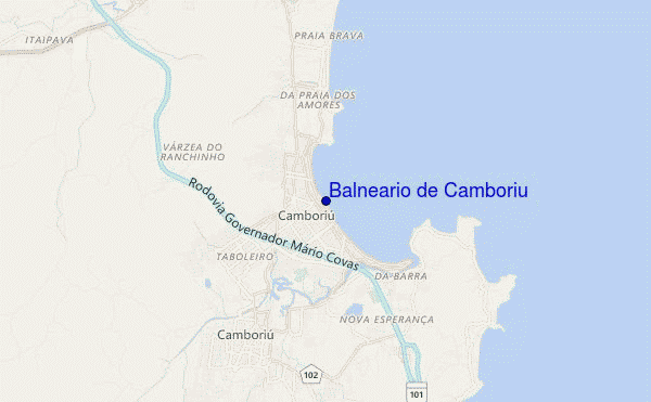 mapa de ubicación de Balneario de Camboriu