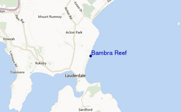 mapa de ubicación de Bambra Reef