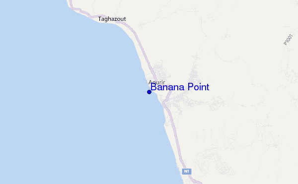 mapa de ubicación de Banana Point