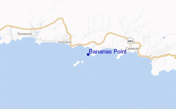 mapa de ubicación de Bananas Point