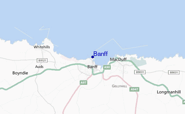 mapa de ubicación de Banff