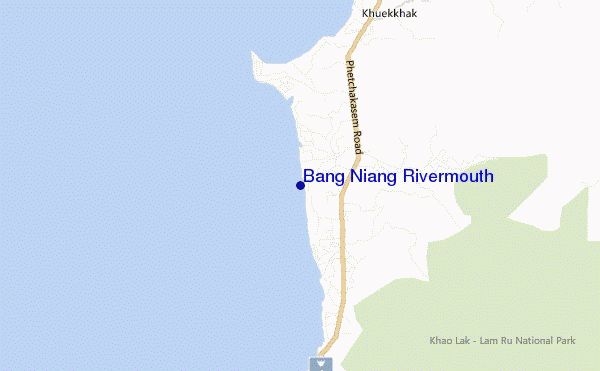 mapa de ubicación de Bang Niang Rivermouth