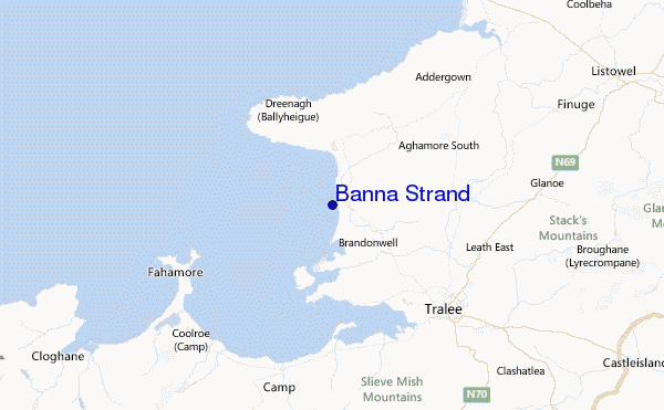 Banna Strand Location Map
