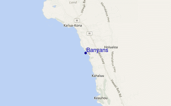 mapa de ubicación de Banyans