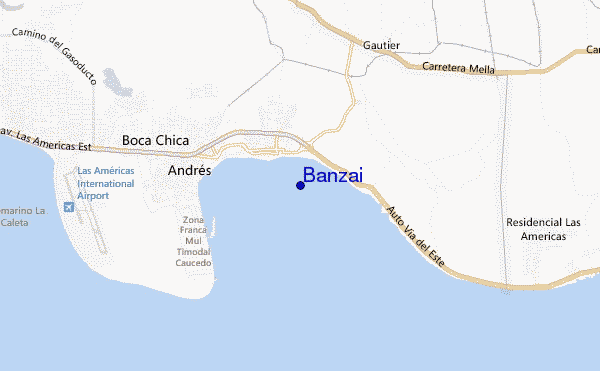 mapa de ubicación de Banzai