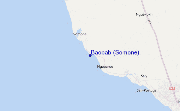 mapa de ubicación de Baobab (Somone)