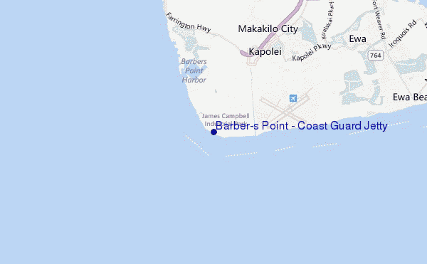 mapa de ubicación de Barber's Point - Coast Guard Jetty