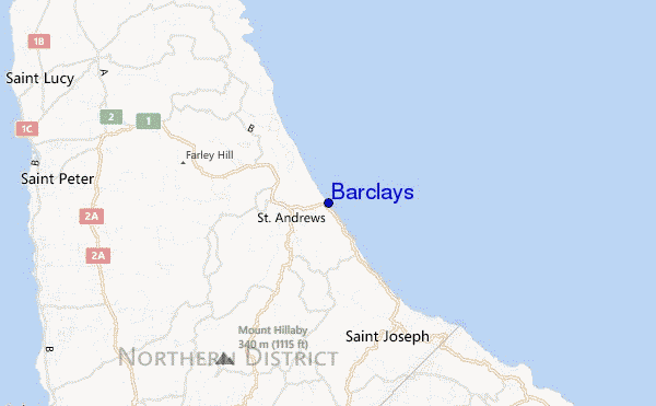 mapa de ubicación de Barclays