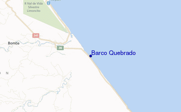mapa de ubicación de Barco Quebrado