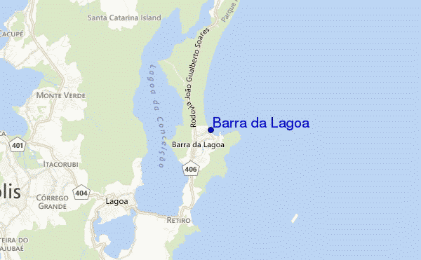 mapa de ubicación de Barra da Lagoa