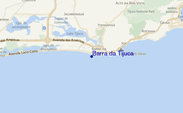 mapa de ubicación de Barra da Tijuca