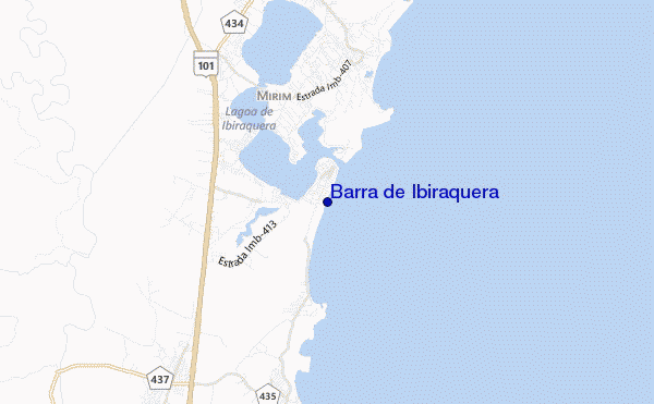 mapa de ubicación de Barra de Ibiraquera
