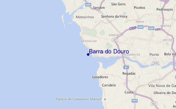 mapa de ubicación de Barra do Douro
