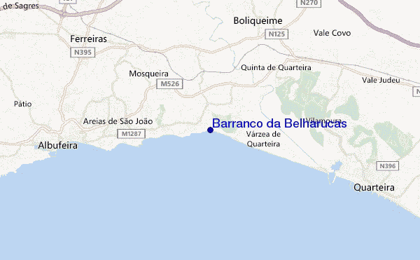 mapa de ubicación de Barranco da Belharucas