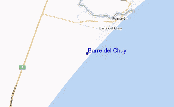 mapa de ubicación de Barre del Chuy