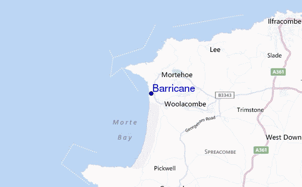 mapa de ubicación de Barricane
