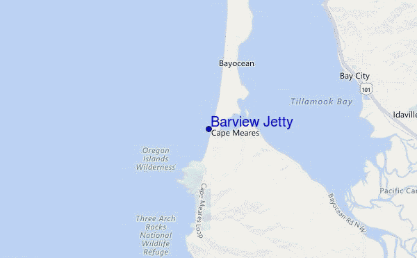 mapa de ubicación de Barview Jetty