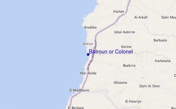 mapa de ubicación de Batroun or Colonel