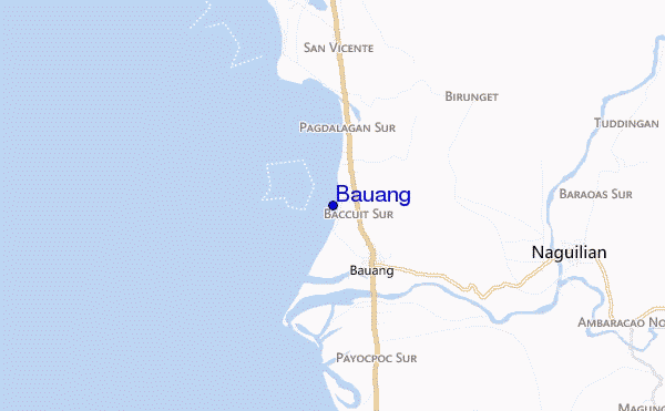mapa de ubicación de Bauang