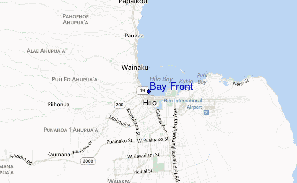 mapa de ubicación de Bay Front