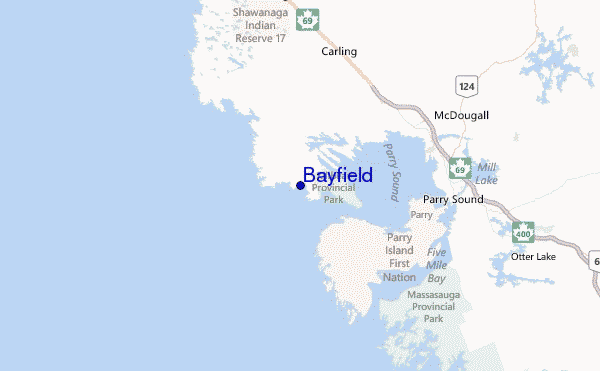 Bayfield Location Map