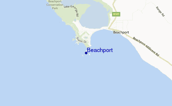mapa de ubicación de Beachport