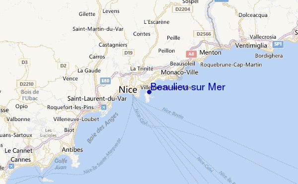 Beaulieu sur Mer Location Map