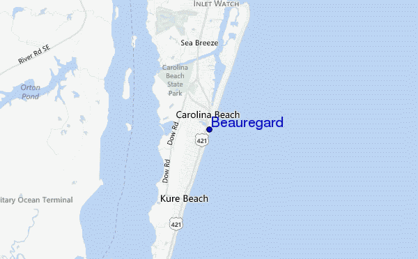mapa de ubicación de Beauregard