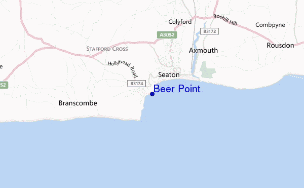 mapa de ubicación de Beer Point