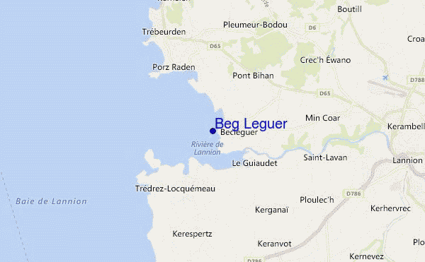 mapa de ubicación de Beg Leguer