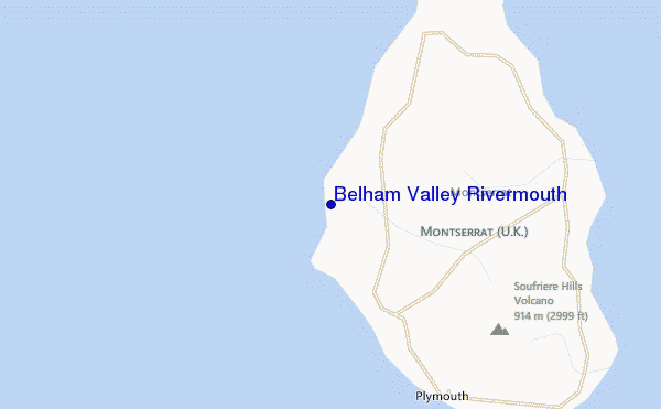 mapa de ubicación de Belham Valley Rivermouth