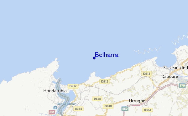 mapa de ubicación de Belharra