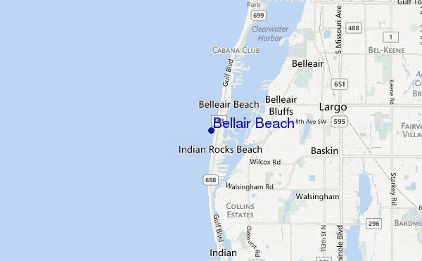 mapa de ubicación de Bellair Beach