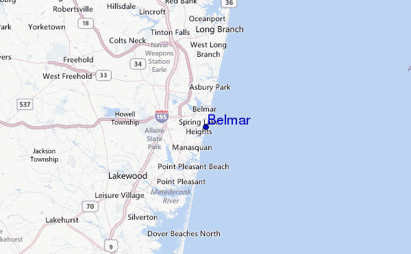 Belmar Location Map