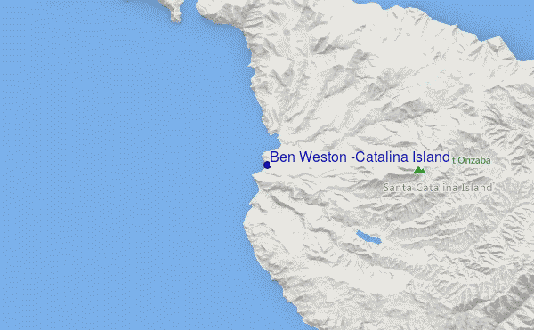 mapa de ubicación de Ben Weston (Catalina Island)