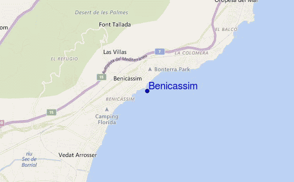 mapa de ubicación de Benicassim
